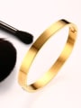 thumb Fashionable Gold Plated Geometric Rhinestone Bangle 2