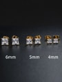 thumb Sterling Silver Square zircons 3MM 4MM 5MM 6MM studs 0