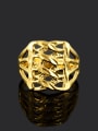 thumb Women 24K Gold Plated Hollow Geometric Ring 1