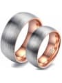 thumb Tungsten With Rose Gold Plated Simplistic Geometric Rings 0