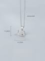 thumb 925 Sterling Silver With  Cubic Zirconia  Simplistic Animal  Fish Necklaces 2