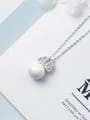 thumb S925 Silver Small Crown Pearl Necklace 1