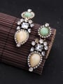 thumb Sweet Personality Color Stones Drop Chandelier earring 1