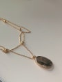 thumb 925 Sterling Silver With Gold Plated Simplistic Oval Multi Strand Necklaces 2