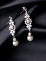 thumb Alloy Artificial Pearls Drop Chandelier earring 2