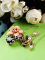 thumb Personality Exaggeration Flower Enamel Necklace 2