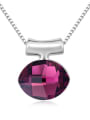 thumb Simple Oval austrian Crystal Pendant Necklace 1