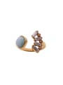 thumb Simple Stones Alloy Opening Statement Ring 0