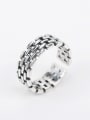 thumb Personalized Silver Chain Opening Ring 1