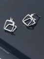 thumb 925 Sterling Silver With Silver Plated Simplistic Geometric Square Clip On Earrings 2