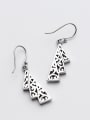 thumb Ethnic Style Hollow Flower Shaped Thai Silver Drop Earrings 0