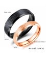 thumb Stainless Steel With Rose Gold Plated Fashion dull polish Round Rings 2