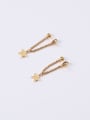 thumb Titanium With Rose Gold Plated Simplistic Star Drop Earrings 3