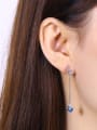 thumb Women Elegant Asymmetrical Zircon Earrings 1