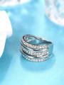 thumb Three Layer Design Austria Crystal Alloy Ring 2