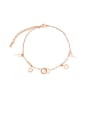 thumb Titanium With Rose Gold Plated Fashion Six-Star Key   Anklets 0