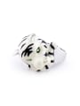 thumb Personalized White Lion-head Rhinestones Alloy Ring 1