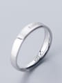 thumb 925 Sterling Silver With Silver Plated Simplistic English Engraving Round Rings 3