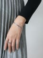 thumb 925 Sterling Silver With Antique Silver Plated Vintage Box Chain Bracelets 2