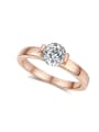 thumb Classical and Simple Engagement Ring with Zircon 0