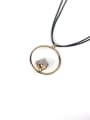 thumb Natural Stones Round Pendant Simple Necklace 2