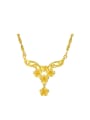 thumb Copper Alloy 24K Gold Plated Ethnic style Flower Necklace 0