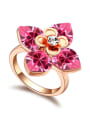 thumb Fashion Shiny austrian Crystals Flowery Alloy Ring 4