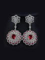 thumb Luxury Retro Flower Party Drop Chandelier earring 1