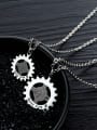 thumb Titanium With Two-color plating  Punk Irregular Gearwheel Necklaces 3