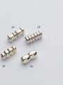 thumb 925 Sterling Silver With Silver Plated Twisted screw Snap Settings 1