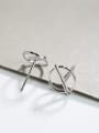 thumb Simple Geometrical 925 Silver Stud Earrings 1