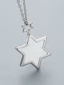 thumb Fashion White Shell Star Pendant 925 Silver Necklace 0