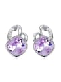 thumb Exquisite austrian Crystals Alloy Stud Earrings 0