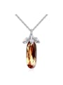 thumb Simple Shiny austrian Crystal Platinum Plated Necklace 0