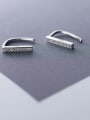 thumb 925 Sterling Silver With Silver Plated Simplistic Geometric Hook Earrings 2
