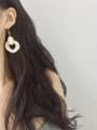 thumb Alloy With Gold Plated Wooden exaggeration Trendy Earrings 3