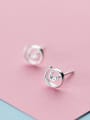 thumb 925 Sterling Silver With Silver Plated Cute Stud Earrings 0