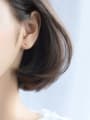 thumb Fashionable Asymmetric Shimmering Rhinestone S925 Silver Stud Earrings 3