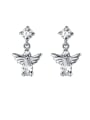 thumb 925 Sterling Silver With Cubic Zirconia Trendy Insect Drop Earrings 0