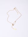 thumb Titanium With Gold Plated Simplistic Geometric Pin Necklaces 1