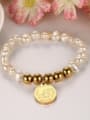 thumb Creative Gold Plated Tag Shaped Freshwater Pearl Bracelet 2