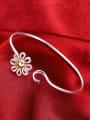thumb Simple Hollow Flower Opening Bangle 2