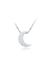 thumb S925 Silver Drawing Moon Necklace 0