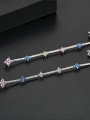 thumb Copper With Platinum Plated Fashion Chain Threader Earrings 2