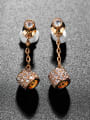 thumb Copper With 3A cubic zirconia Trendy Camel bell Drop Earrings 1