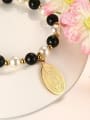 thumb Elegant Gold Plated Tag Artificial Pearl Bracelet 2