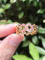thumb Copper With Cubic Zirconia Fashion Geometric Multistone Rings 2