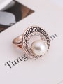 thumb Alloy Rose Gold Plated Fashion Artificial Pearl Hollow Circle Three Pieces Jewelry Set 2