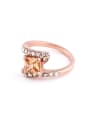 thumb Fashion Square Zircon White Rhinestones Alloy Ring 0