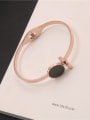 thumb Round Rose Gold Plated Bangle 1